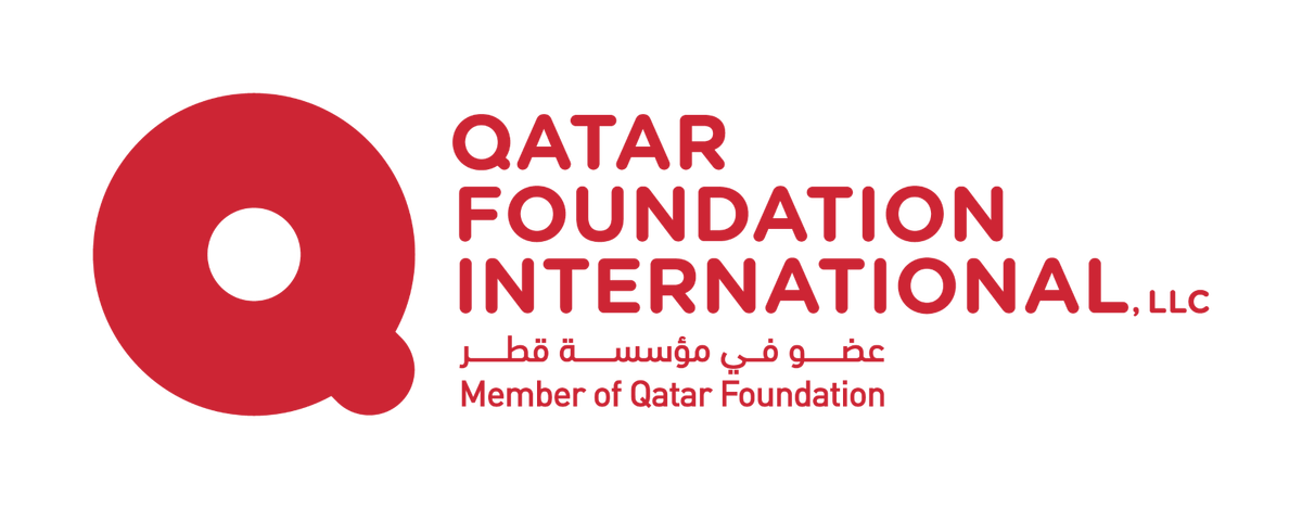 Red logo of Qatar Foundation International